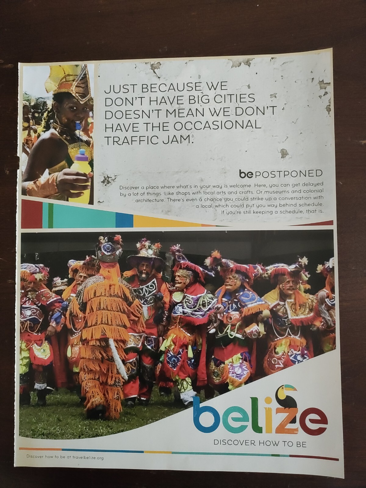 Belize Full Page Color Magazine Ad “Discover How To Be”