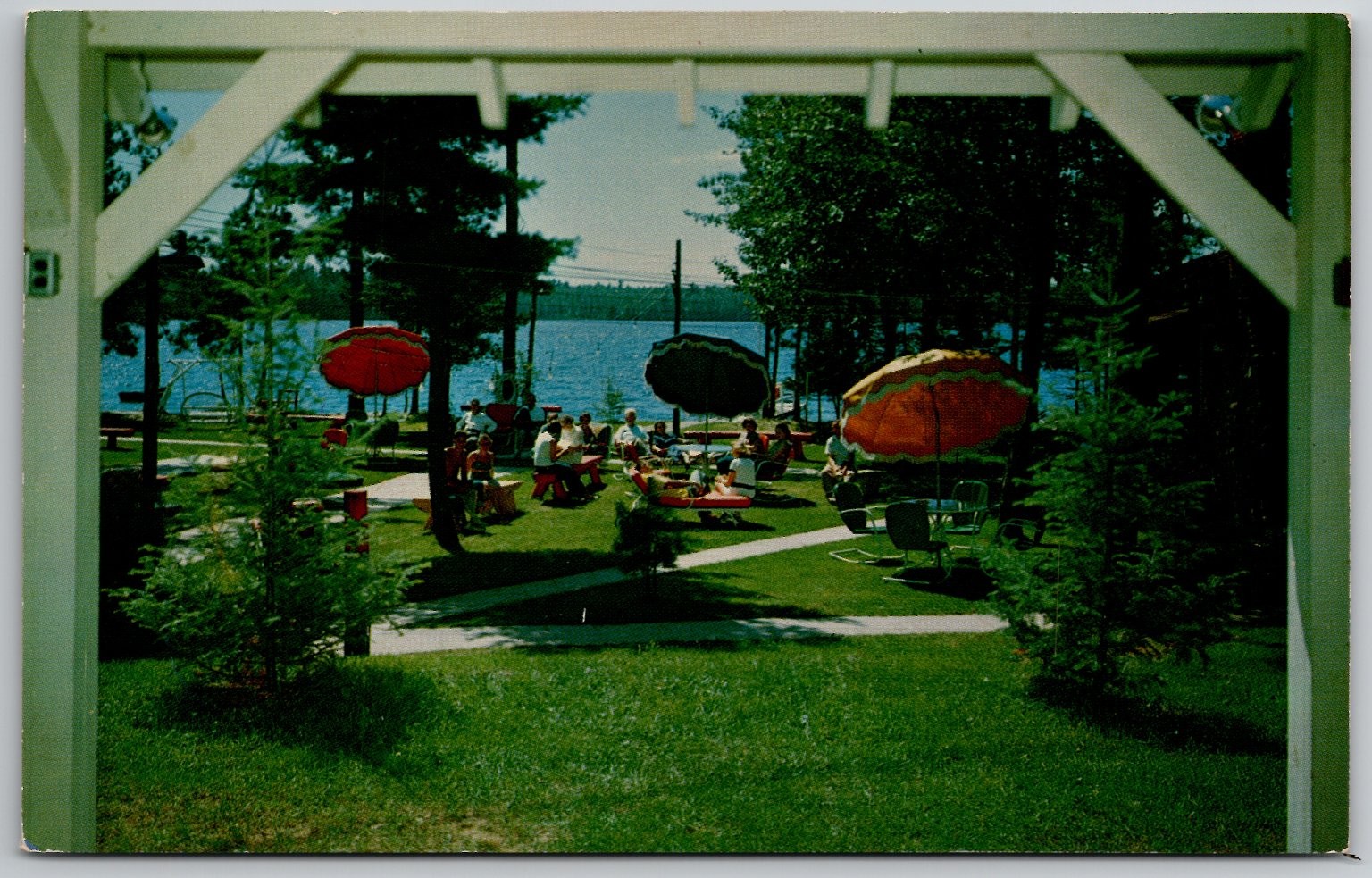 Phillips’ Moon Beach Resort Eagle River WI Wisconsin Vintage Postcard L.L. Cook