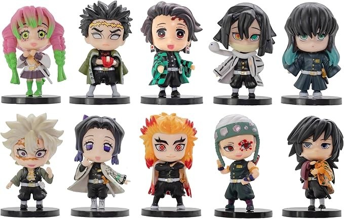 Demon Slayer Kimetsu no Yaiba Kamado Nezuko Mini Action Figure Anime 10 PCS/Set