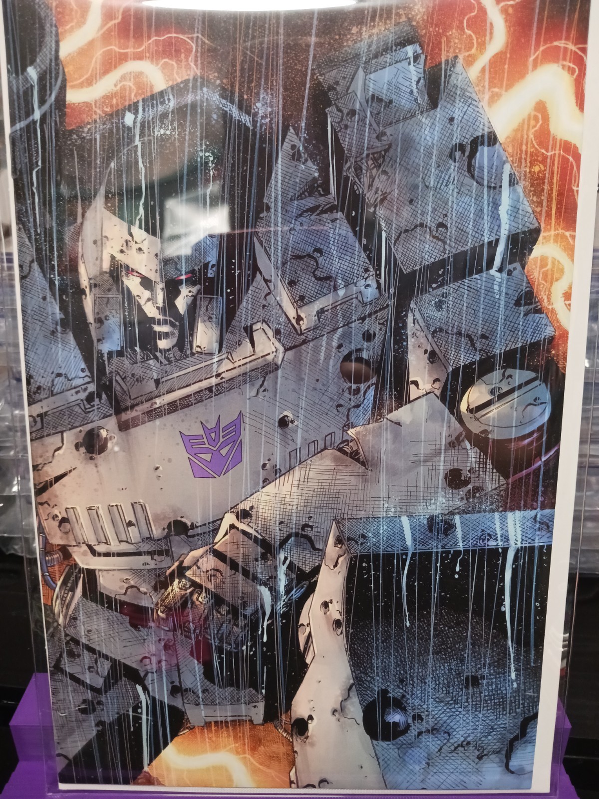 TRANSFORMERS #21 JIMBO SALGADO MEGATRON WRAPAROUND LT 250 COA TOPSHELFCOMIC COA