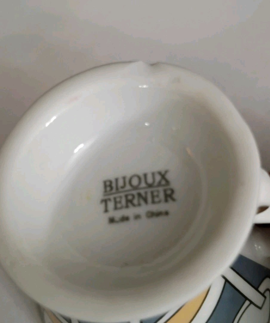 Bijoux Terner Espresso Cup And 2 Saucer Replacements Picasso Art Modern Style