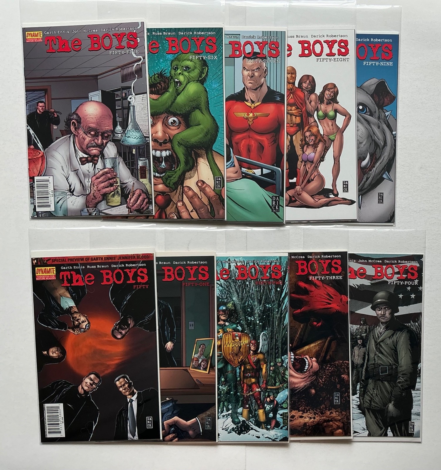 The Boys comics #50 51 52 53 54 55 56 57 58 59 High Grade Dynamite (924)