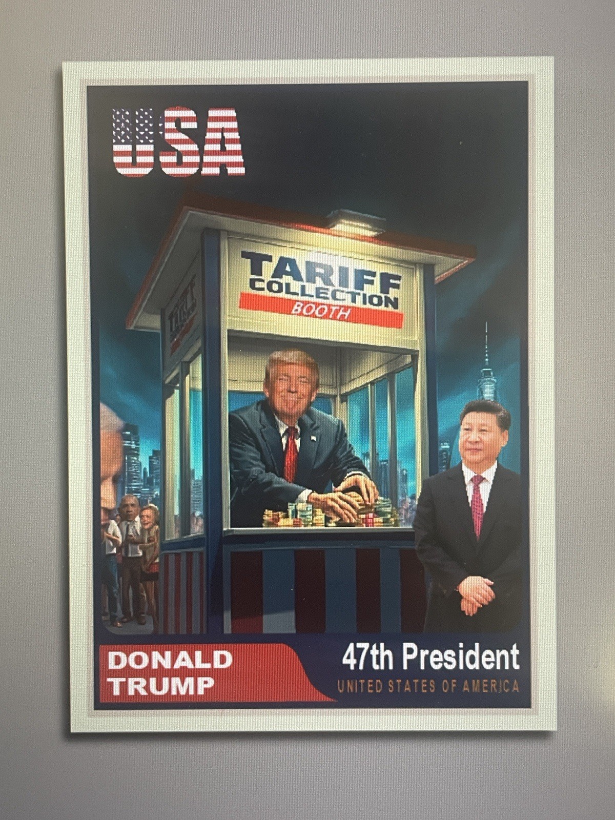 Donald Trump 2024 “47“ Custom ACEO Tariff Booth