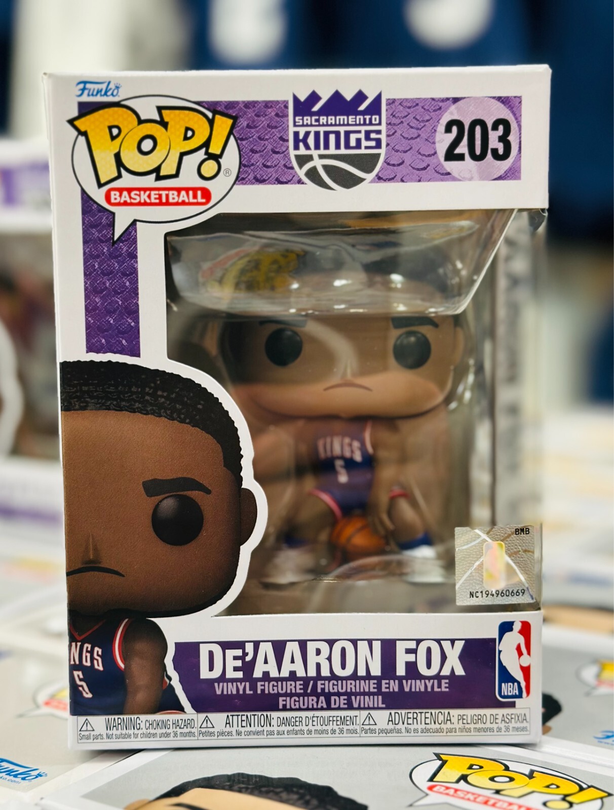 De’Aaron Fox Funko Pop! NBA Sacramento Kings: Vinyl Figure #203