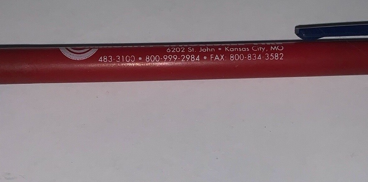 Vintage COMMUNITY WHOLESALE TIRE KANSAS CITY MO Advertising Ballpoint Pen NO Ink