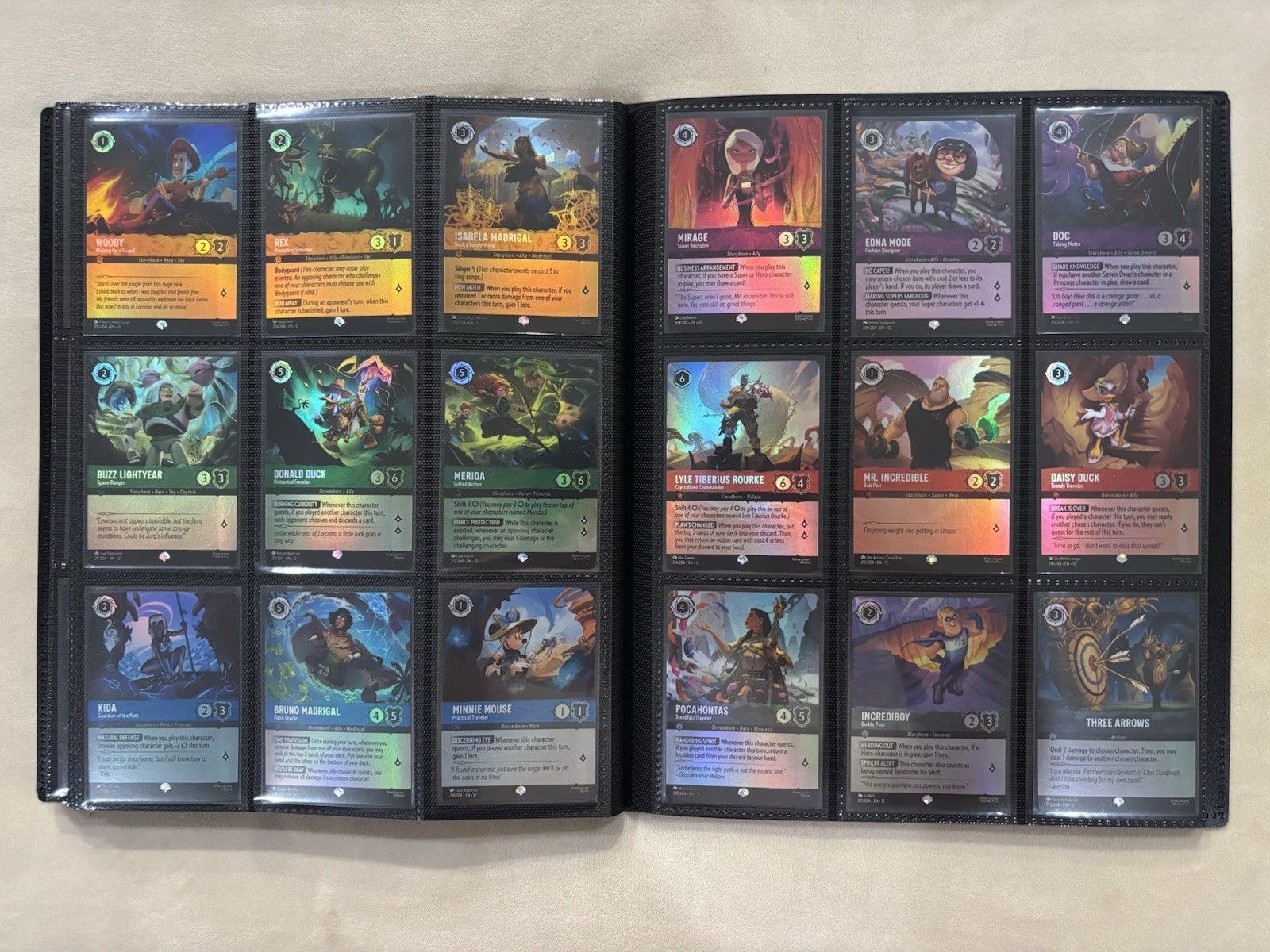 Disney Lorcana Wilds Unknown COMPLETE Epic Lot, Non-Foil Set +Puzzle 001-222
