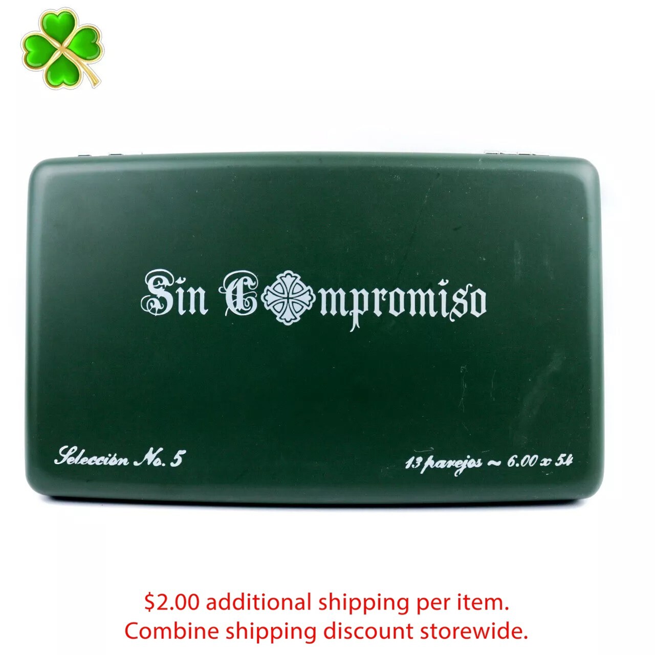Sin Compromiso Seleccion No. 5 Empty Wood Cigar Box 12.25″ x 7.25″ x 1″