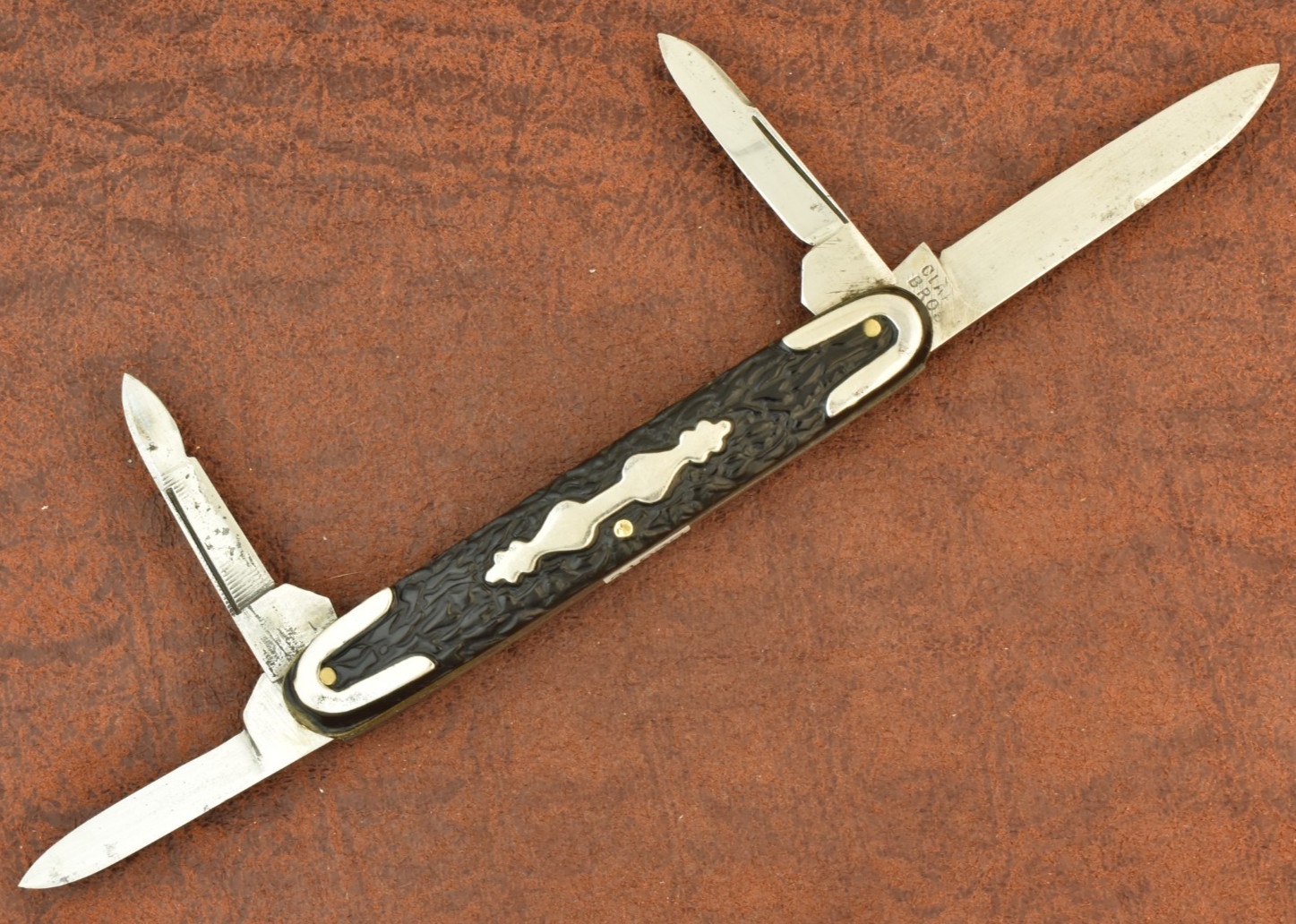 VINTAGE 1895-1929 CLARK BROS ROUGH BLACK EQUAL END CIAGAR CONGRESS KNIFE (31635)