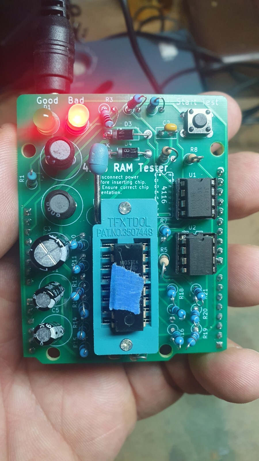 4116 RAM DRAM Memory Tester Kit Works with Arduino Uno DIY Solder