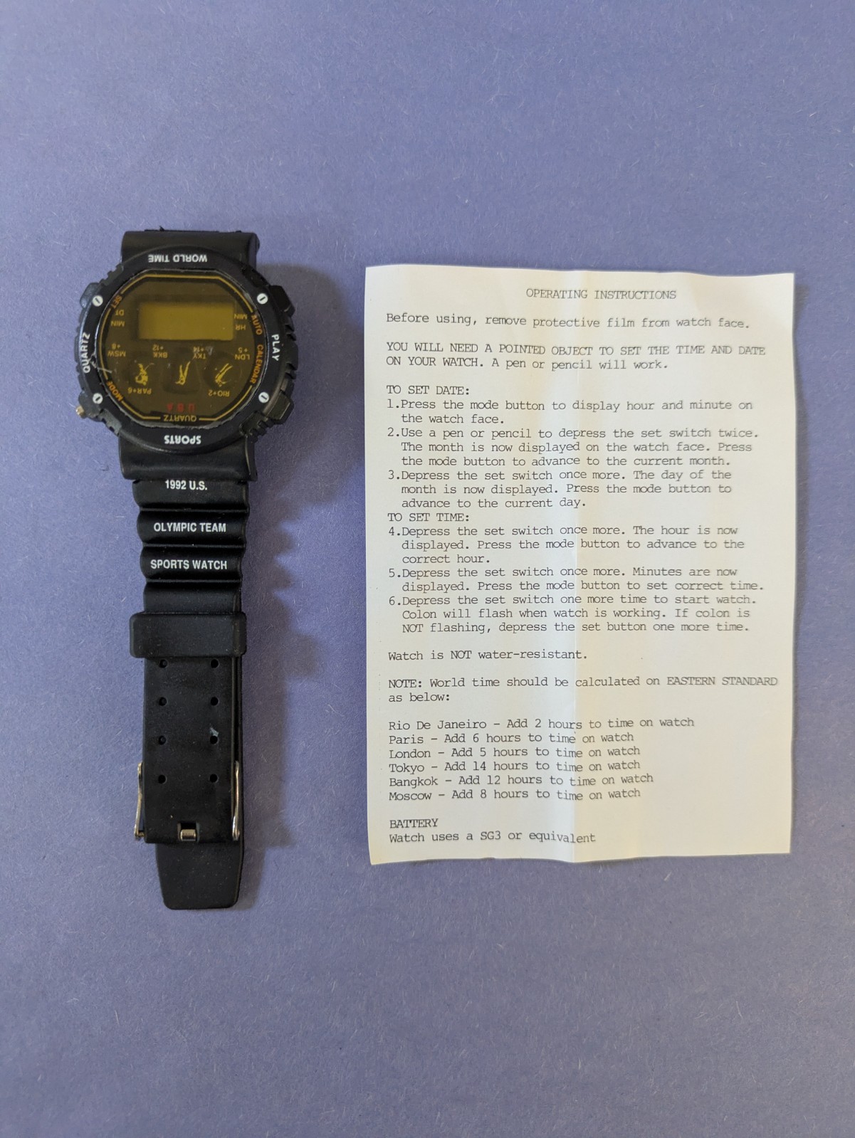 1992 Kelloggs – Promotional USA Olympics Team Sports – Quartz Mens Watch – NEW