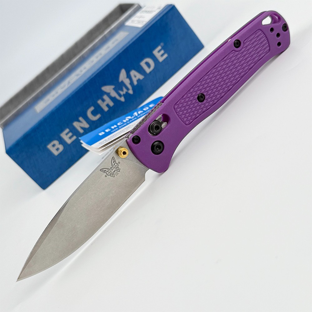Benchmade Knives Bugout 535 CPM-S30V Steel Purple Grivory Handle Folding Knife