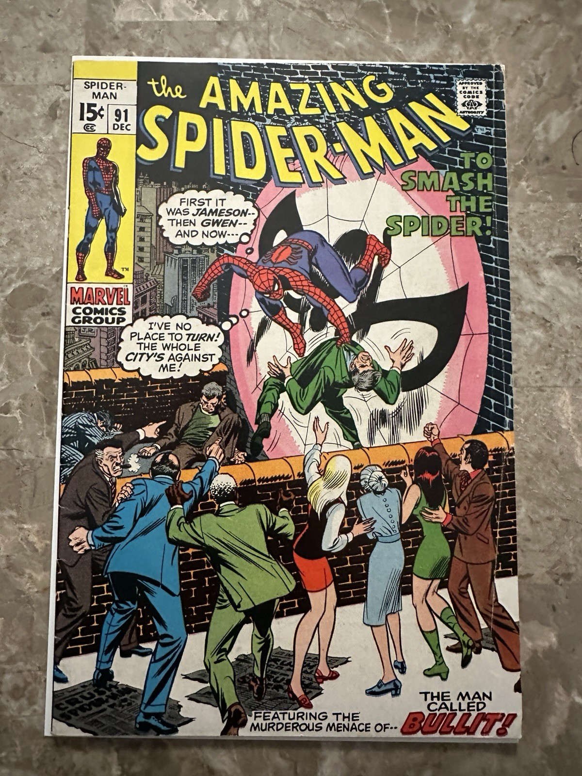 Amazing Spider-Man #91 VG/FN 5.0 (1971 Marvel Comics) – Glossy copy, white cover