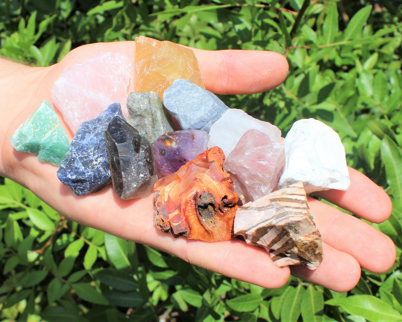 Bulk Mixed Crafters Collection: Gems Crystal Natural Rough Raw 2 lb Lot!