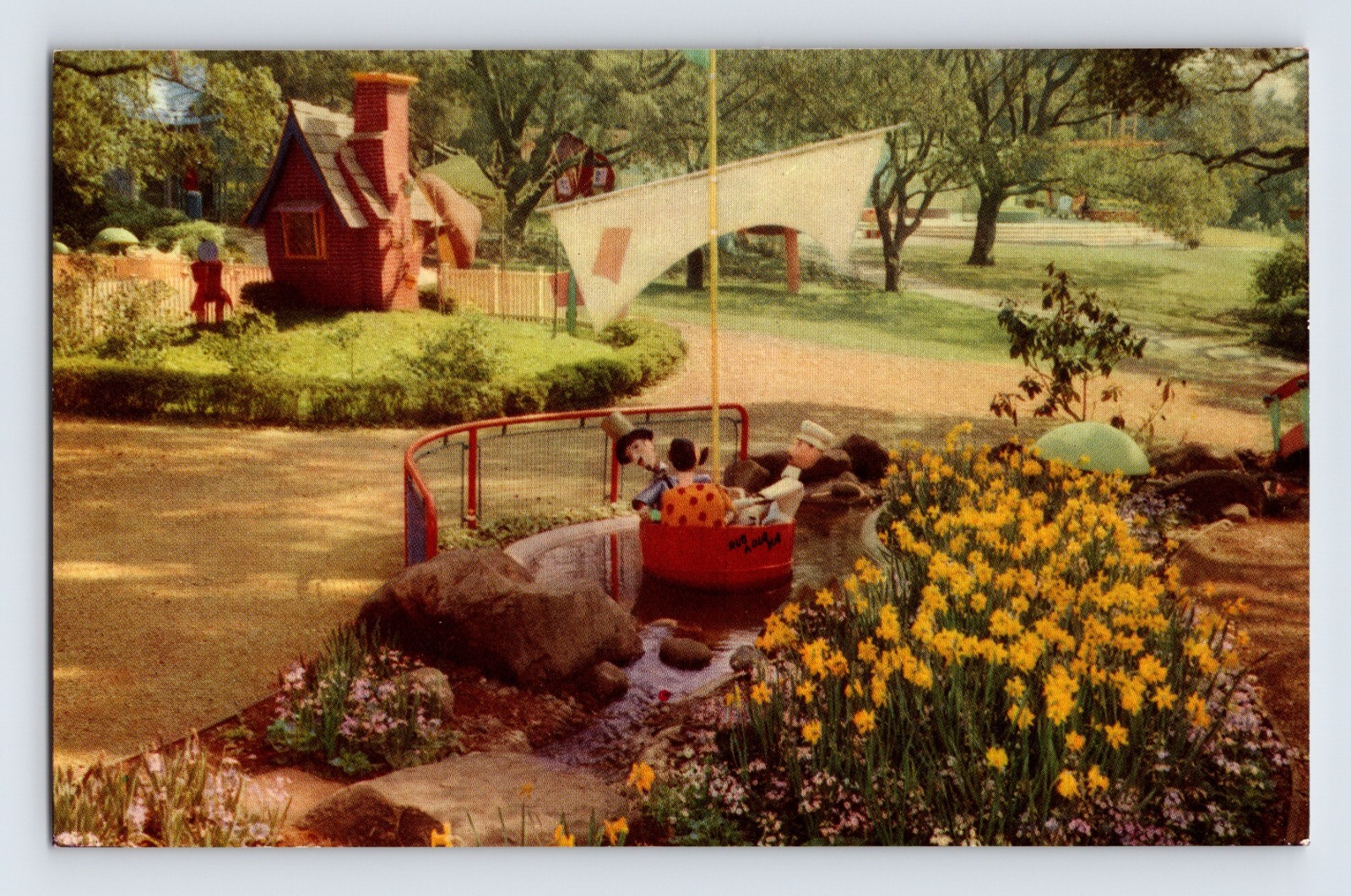 Postcard California Oakland CA Children’s Fairyland Run Dub 1960s Unposted