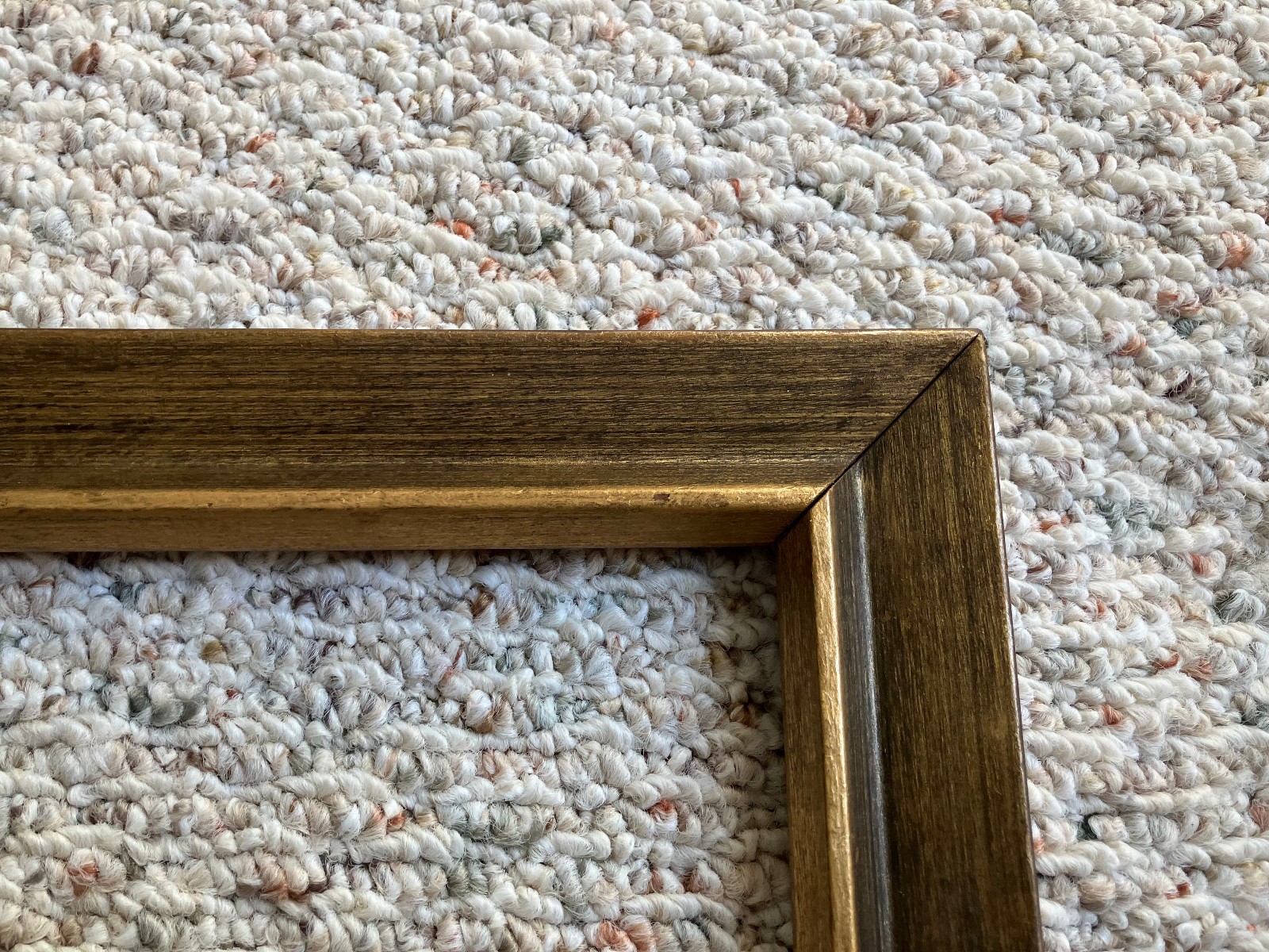 VTG MCM 1950s -60s Solid Wood Picture Frame; ODD SIZE; Approx 5 x 8; Refurbished