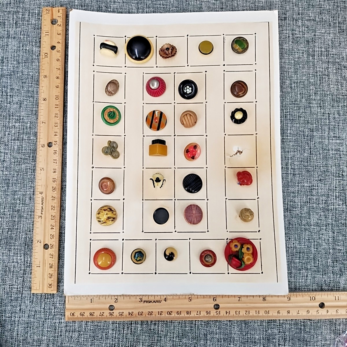 Lot of 29 Assorted Buttons Unique Shapes Plastic Celluloid Cork Metal Flower
