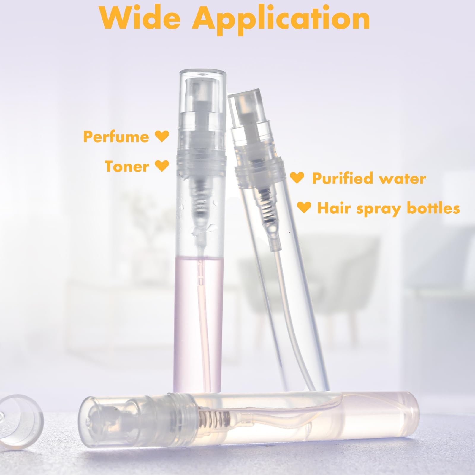 Chiallco Mini Perfume Sample Bottles, 10 Pack 5 ml 5 milliliters, clear