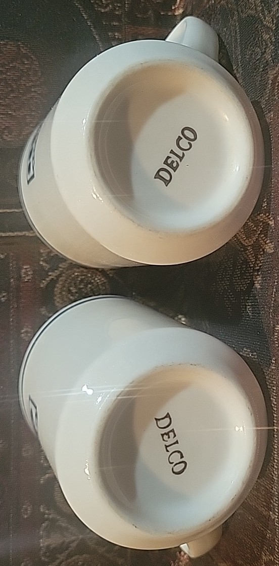 Vintage IHOP Delco Coffee Mug Restaurant Ware Blue & White House of Pancakes x4