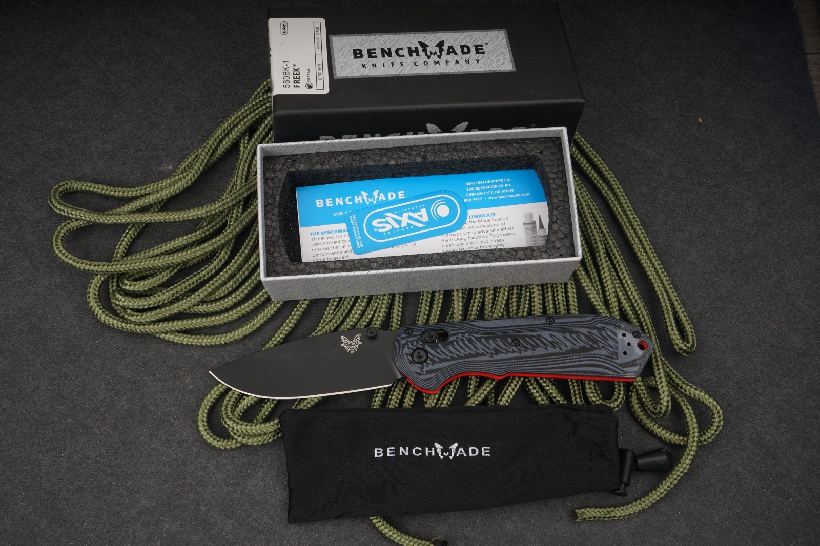 Benchmade Freek 560BK-1 Black G10 CPM-M4 Drop Point AXIS Lock USA NEW