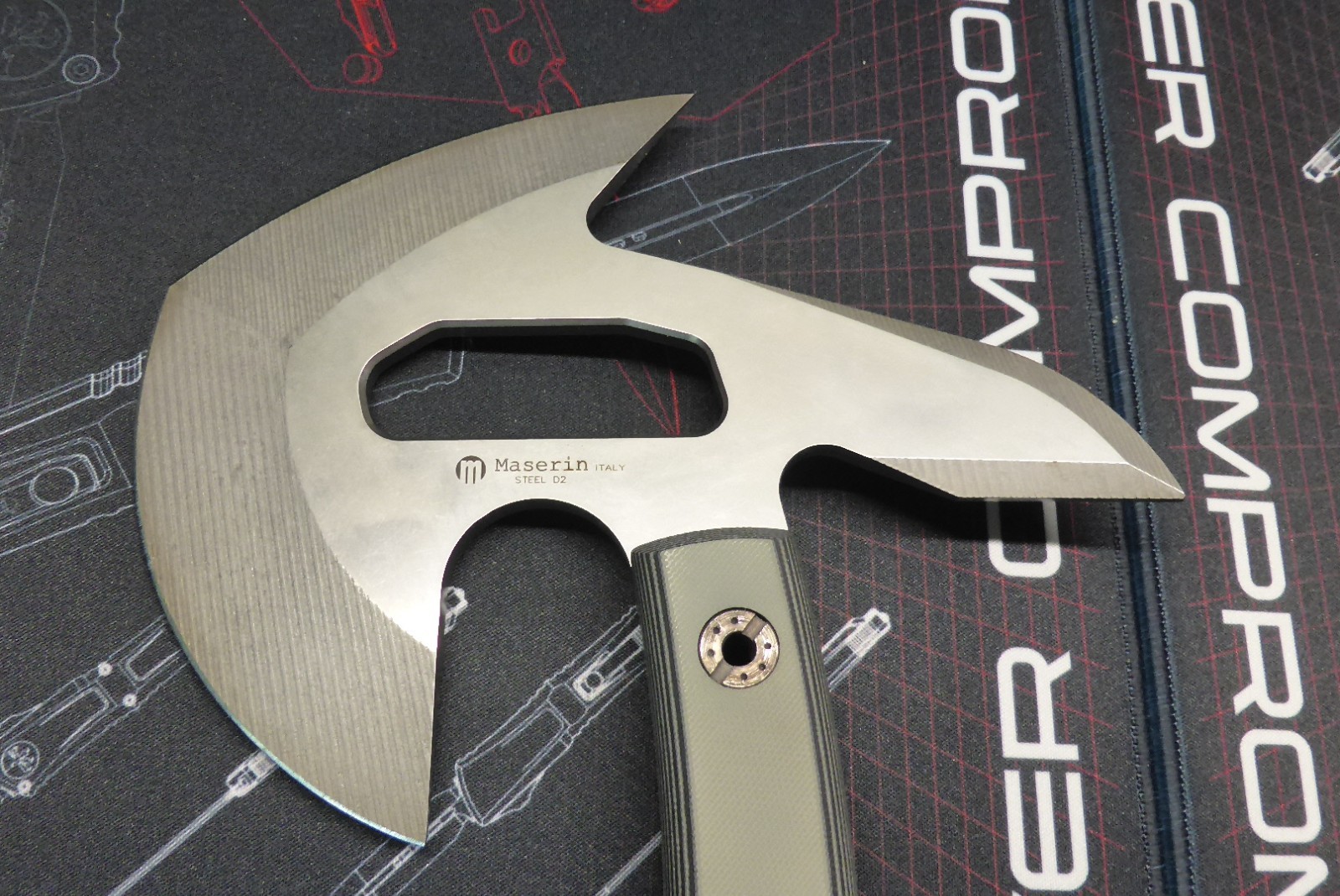 Maserin B.A.C. Axe Tomahawk D2 Full Tang G10 Handle Kydex Made in Italy NIB