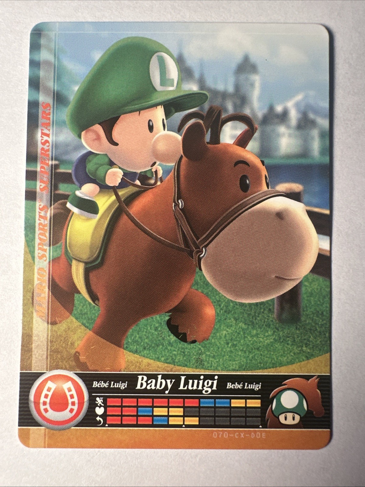 Mario Sports Superstars Amiibo Card Baby Luigi Horseriding USA