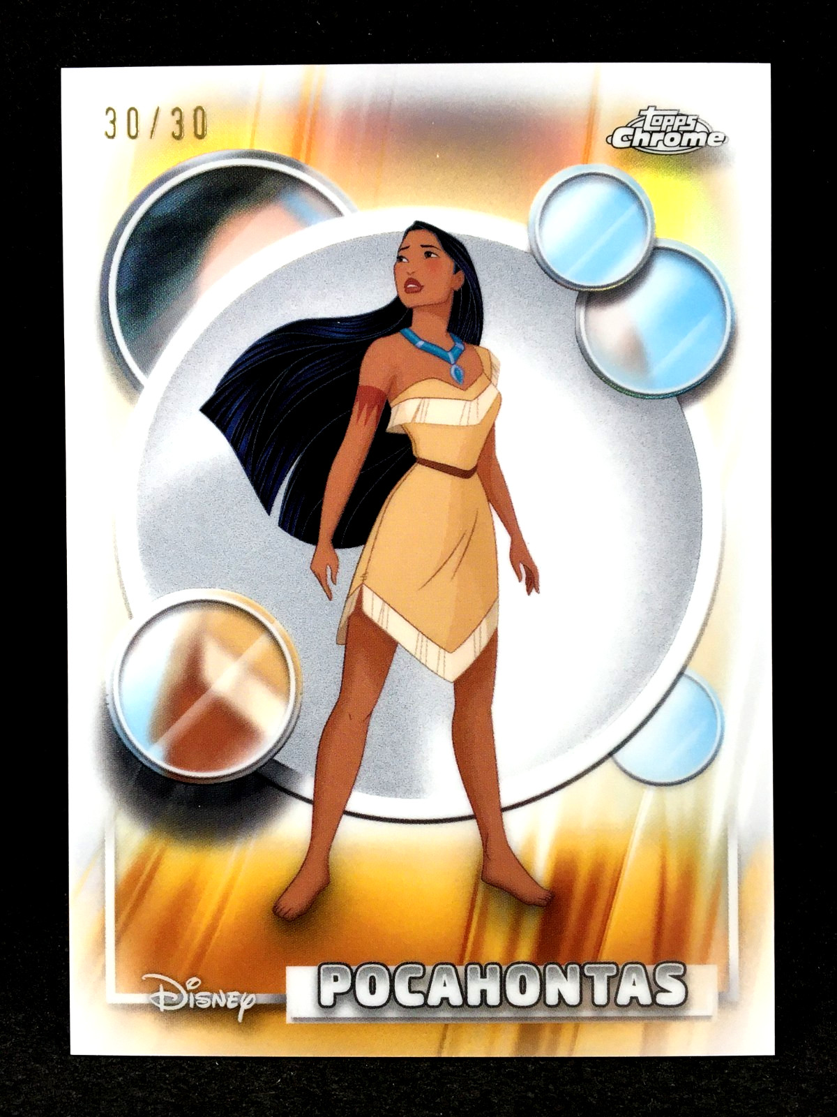 Pocahontas 2026 Topps Chrome Disney PEARL REFRACTOR 30/30 “Bookend” #157 /30