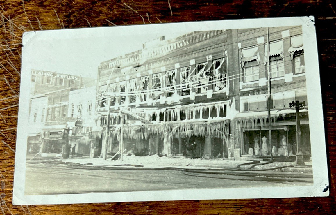 1919, December 10th, Tulsa Fire Alexander Bldg. Garner’s Drug, Dress Shop Window