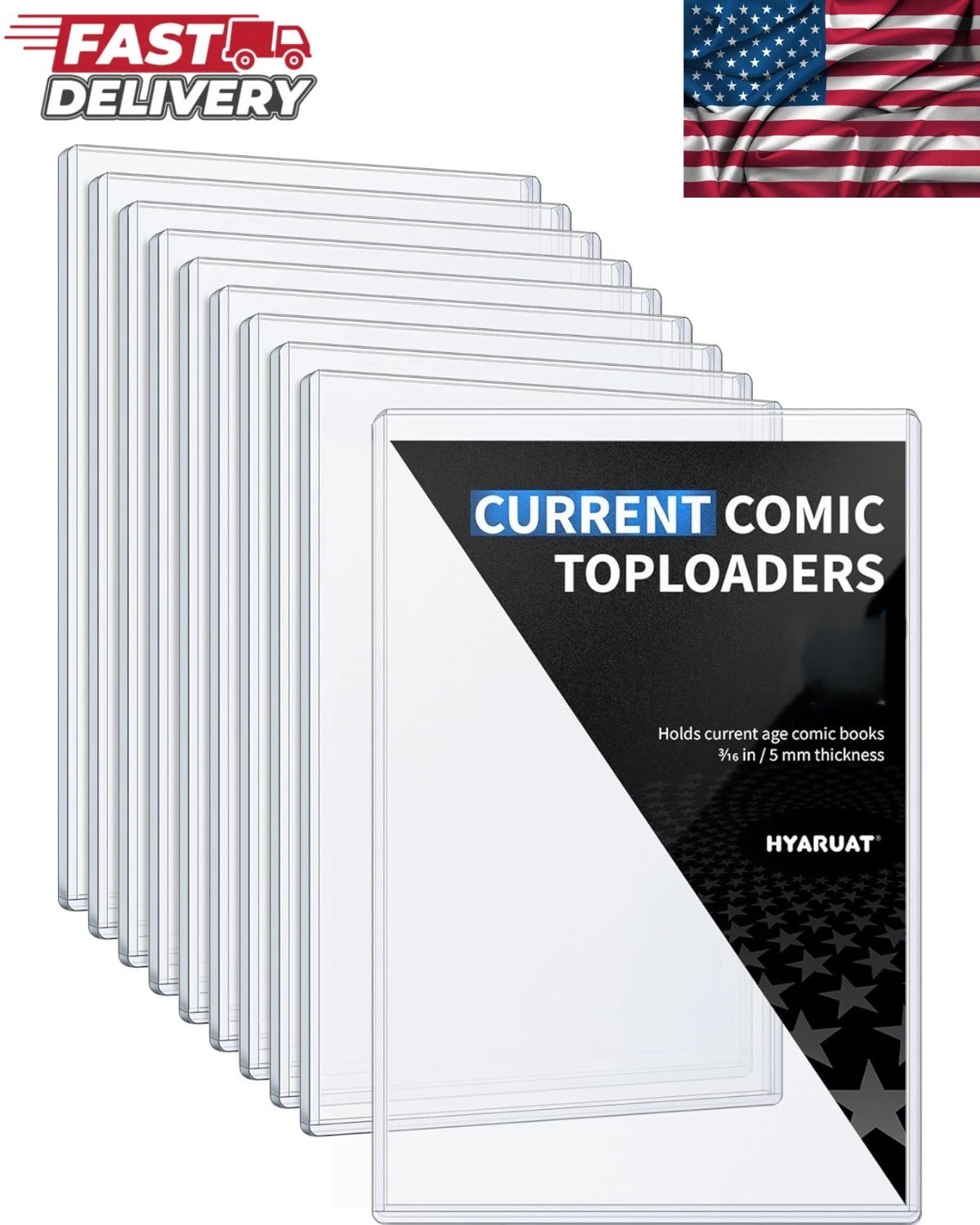 10 Pack Comic Book Top Loaders Protector Hard Case Sleeve Silver Fast US Ship