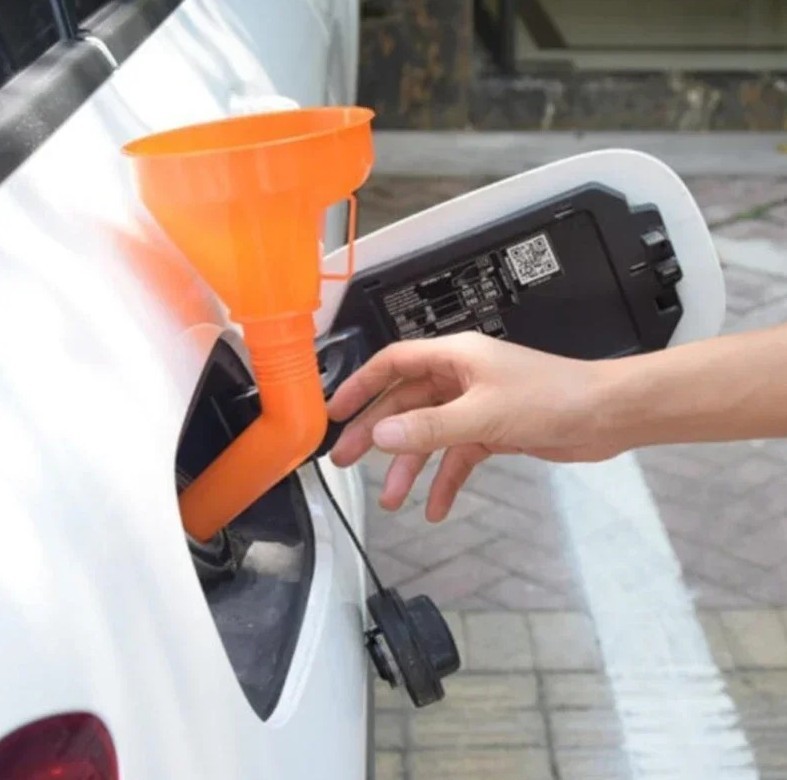 Refueling Funnel with Filter Long Mouth Gasoline & Engine Oil Funnel