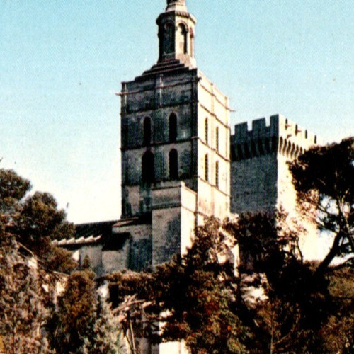 Vintage Continental Postcard Notre Dame Des Doms Avignon France Church