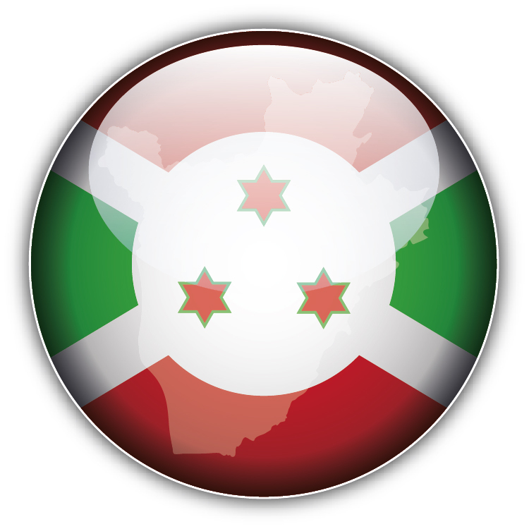 Burundi Glossy Map Flag Car Bumper Sticker Decal 5” x 5”
