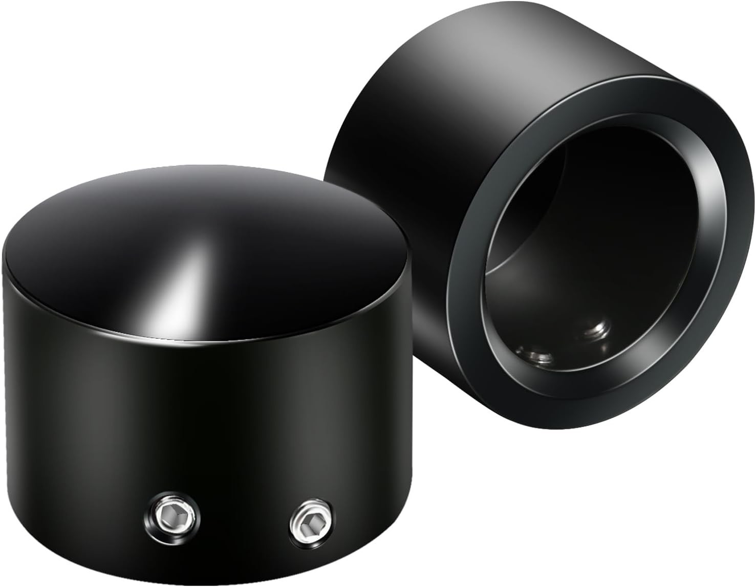 Durable Black Front Axle Caps for Harley Davidson 2002-2023—Easy Installation