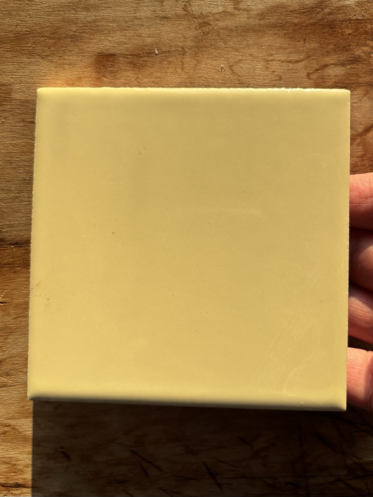 Vintage Yellow National Lifetime Tile Made In Indiana USA