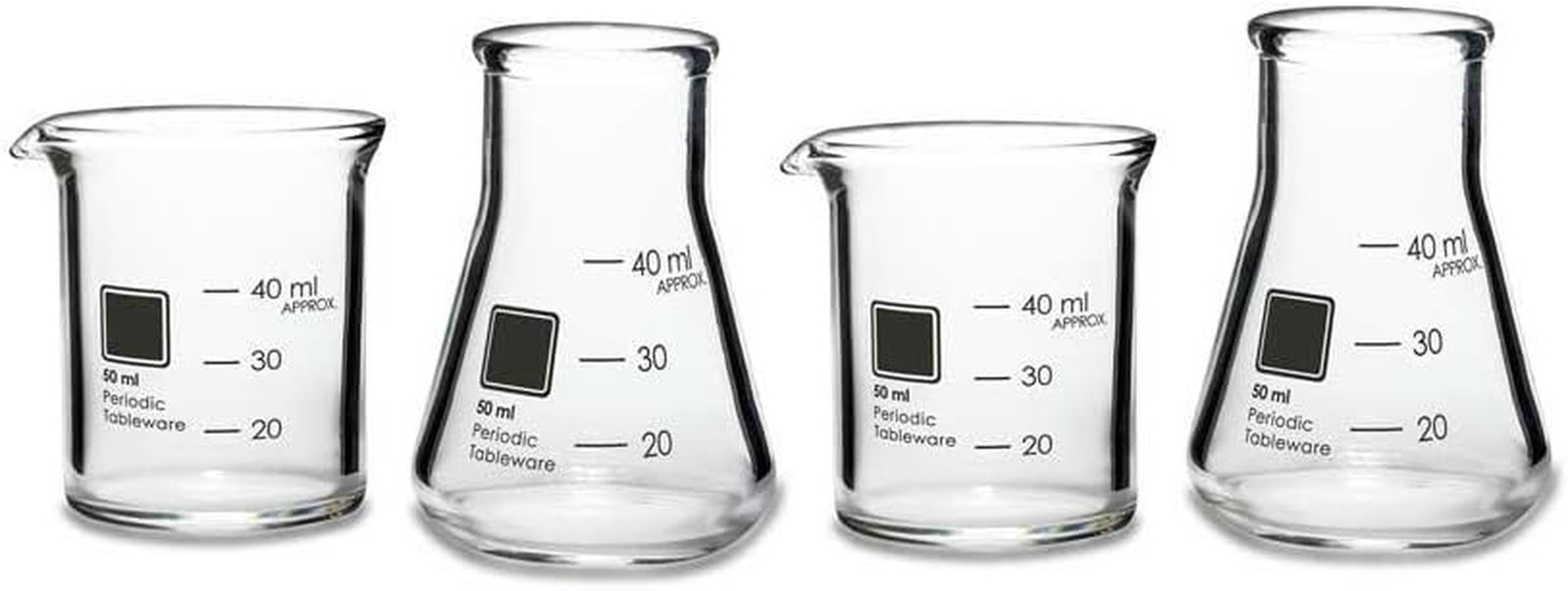 Laboratory Shot Glasses by , Borosilicate Glass Beakers