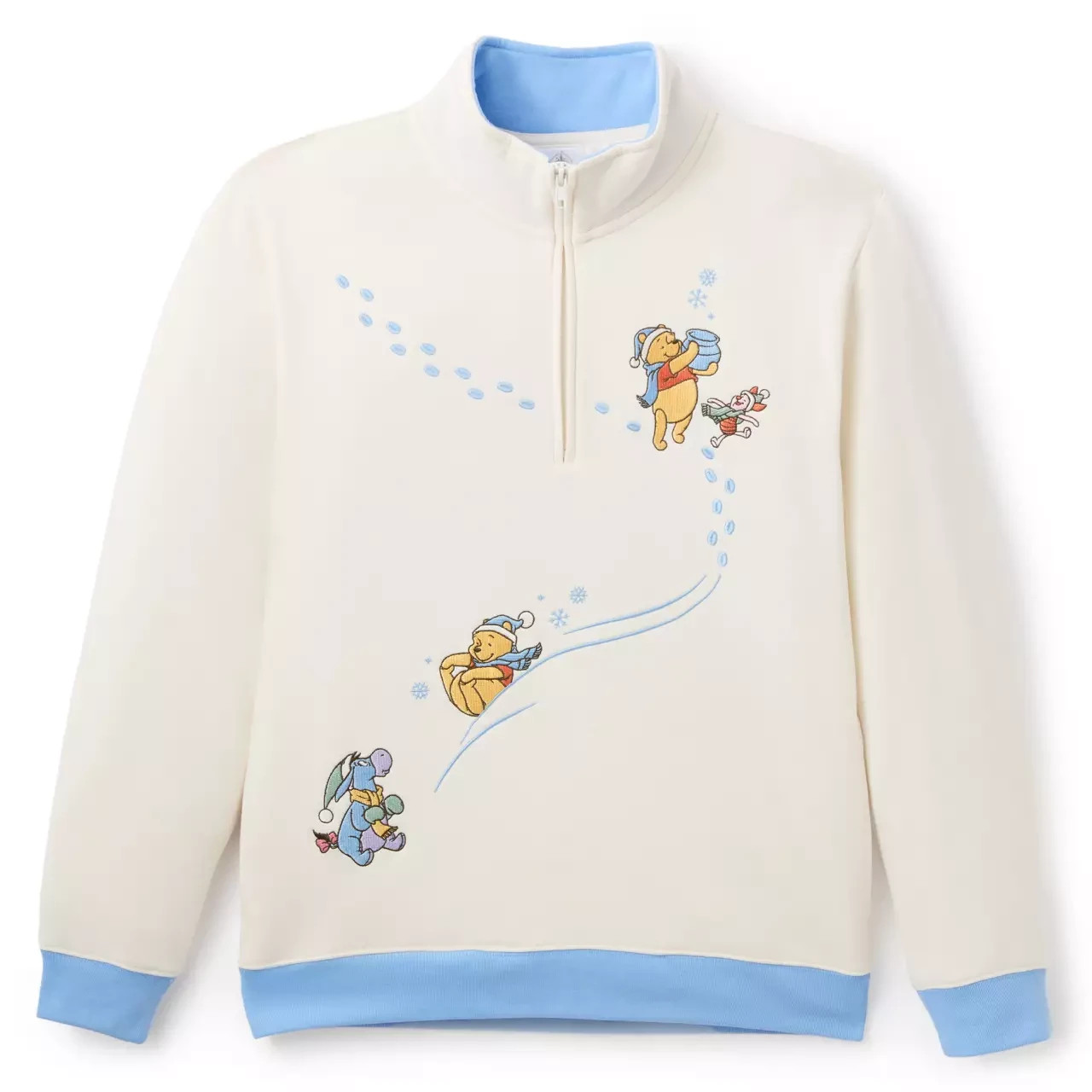 2025 DISNEY Christmas 1/4 Zip Pullover Sweatshirt Adults- WINNIE THE POOH & PALS