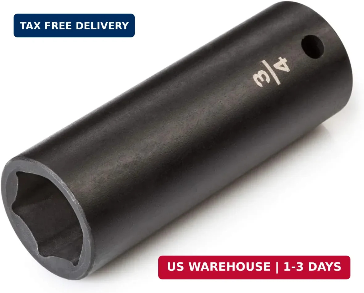 TEKTON 1/2 Inch Drive x 3/4 Inch Deep 6-Point Impact Socket | SID23019