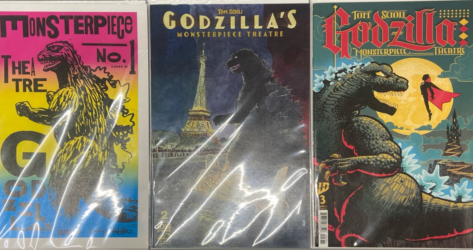 GODZILLA’S MONSTERPIECE THEATRE #1-3 Complete 1:10 Variant Set – VF-MT