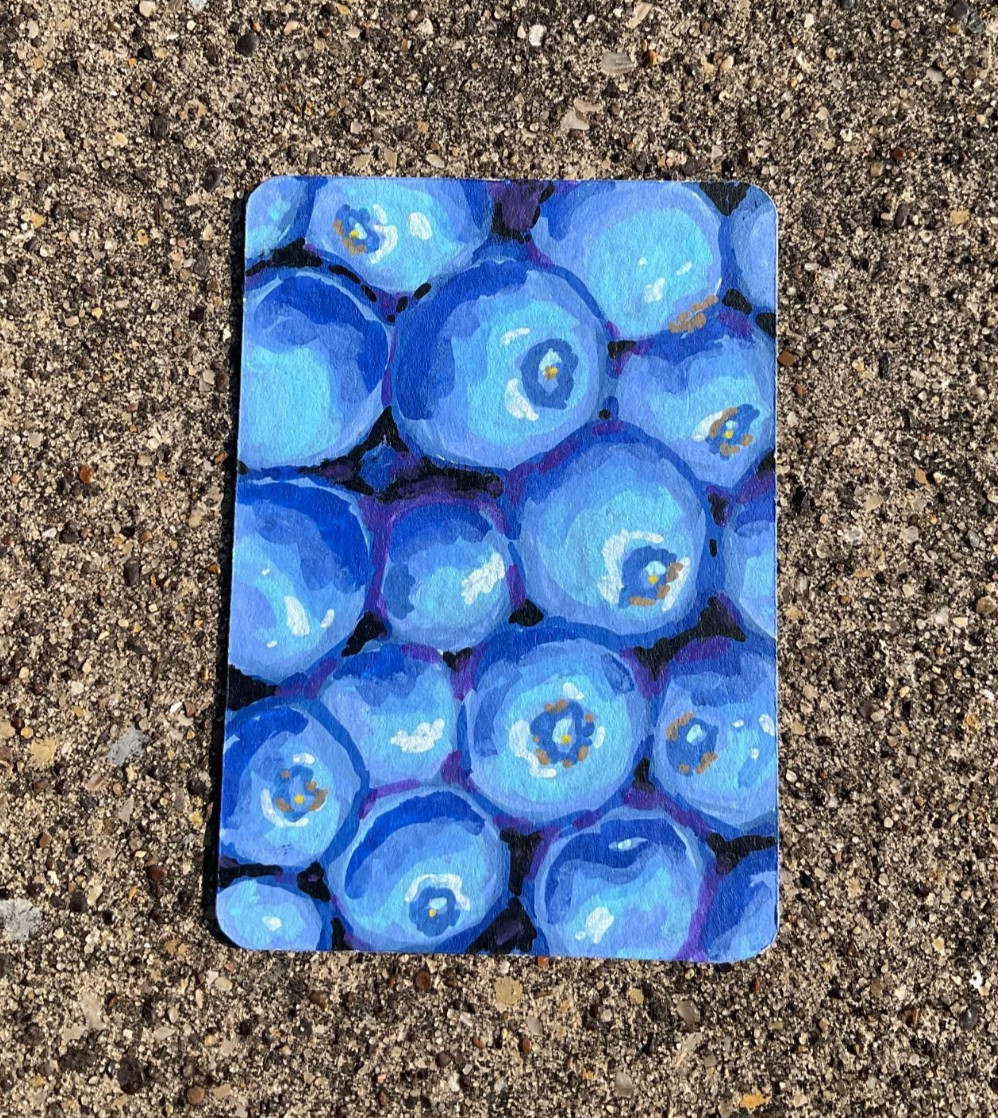 ACEO Art Card PRINT of Hand Painted & Signed Acrylic Original 3.5inx2.5in