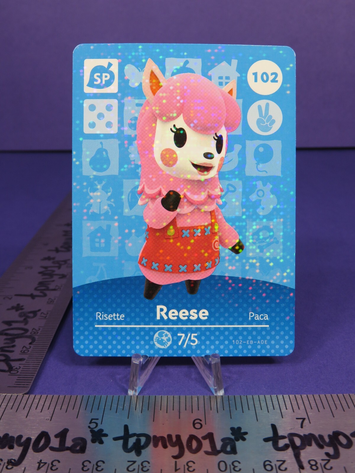 REESE #102 AUTHENTIC US PACK FRESH Animal Crossing Series 2 Amiibo Card [eSE]