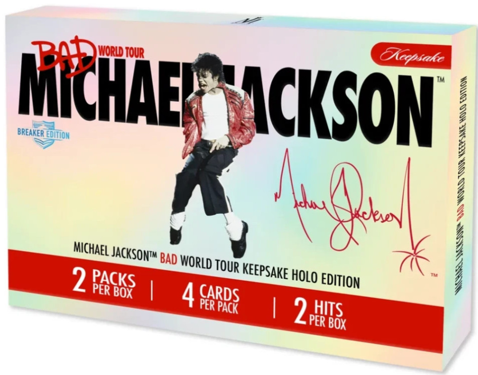 2025 Keepsake Michael Jackson Bad World Tour Breaker box Sealed 2 Hits