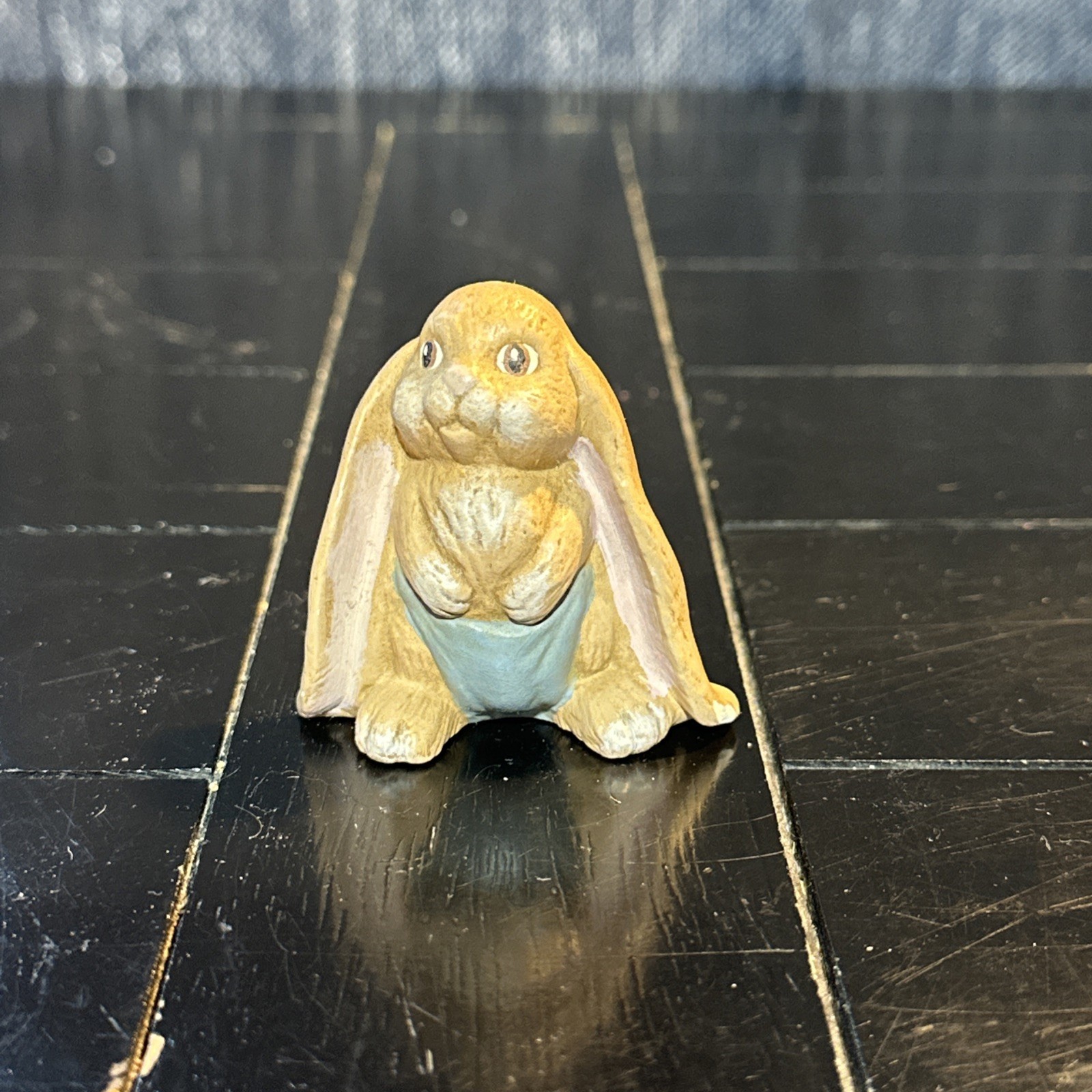 Vintage Bunny Figurine Brown Long-Eared Whimsical Easter Decor