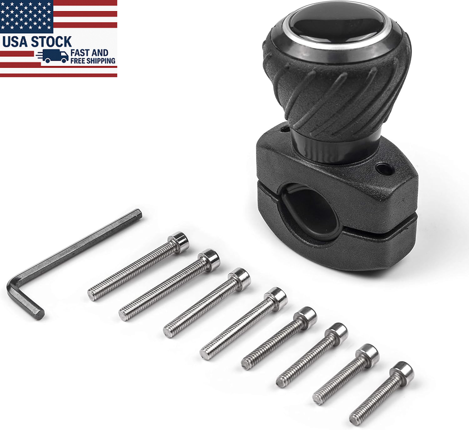 Deluxe Steering Wheel Spinner Knob Universal Fit Cars Trucks Tractors Mowers