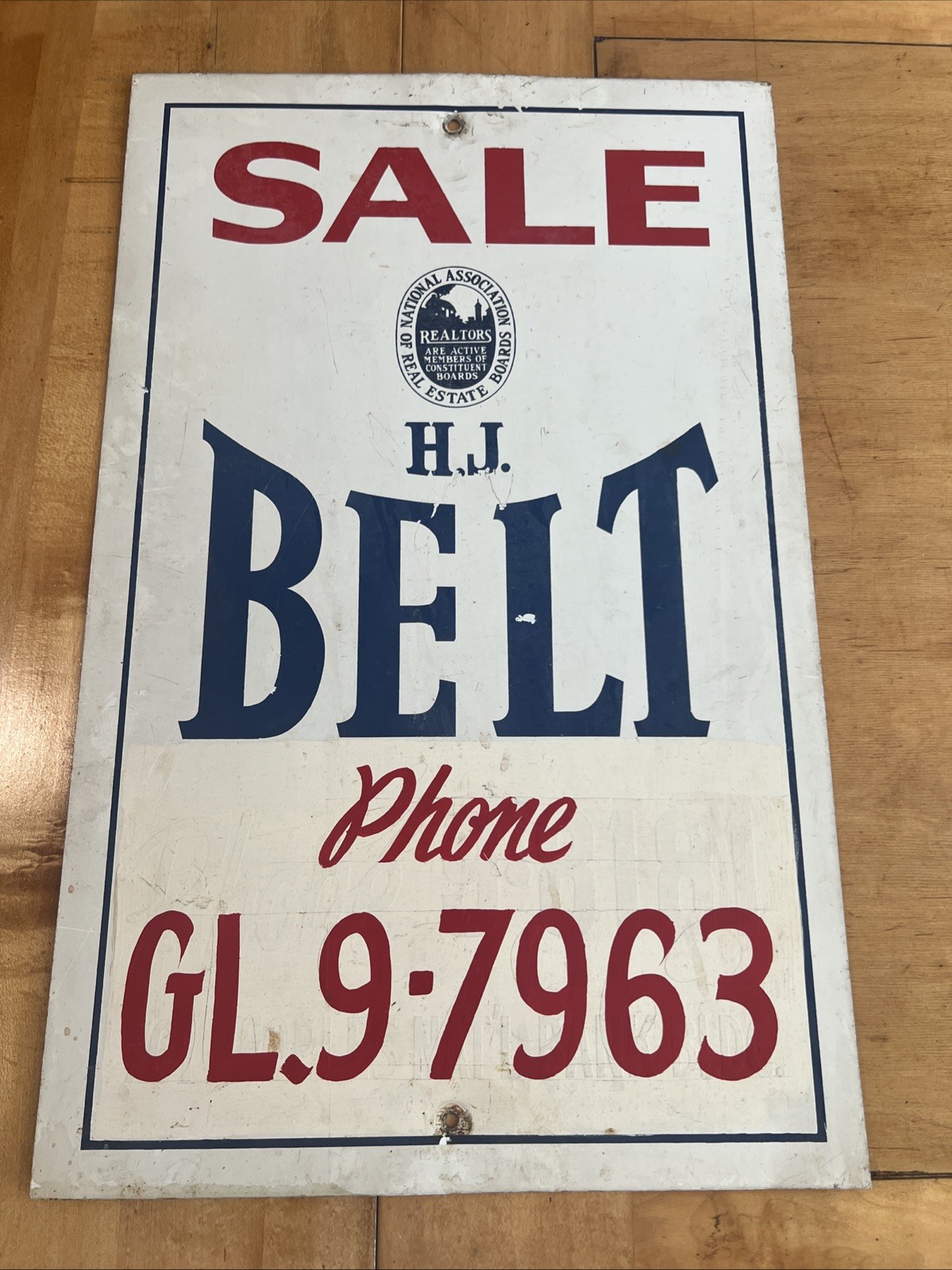 Vintage 1950’s Original Real Estate Sale Metal Advertising Grand Rapids Michigan