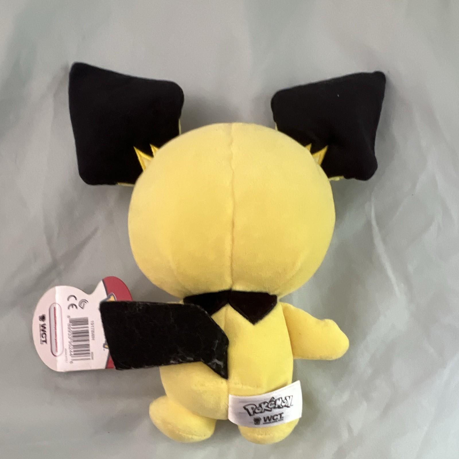 Pokémon Pichu Plush Stuffed Animal, Yellow/Black/Pink, With Tags