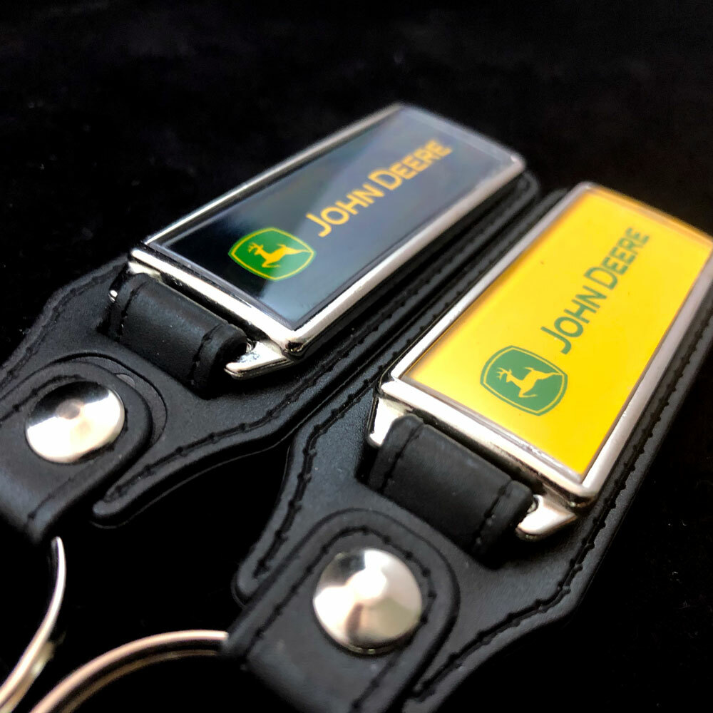 Key Fobs Key Ring Keychain For John Deere Tractors (2-Pack)
