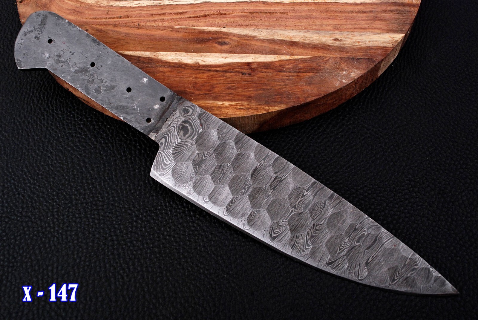 Damascus steel chef Knife, Handmade Damascus kitchen knife blank blade x147