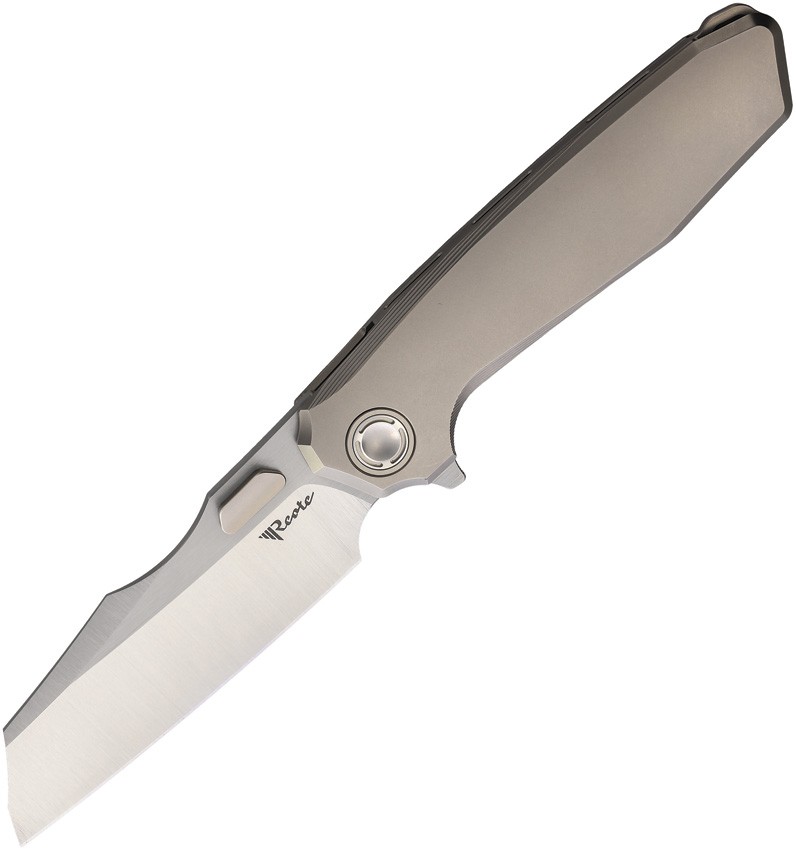 Reate Knives Mantis Linerlock Bead Blasted Titanium Folding Elmax Knife 232