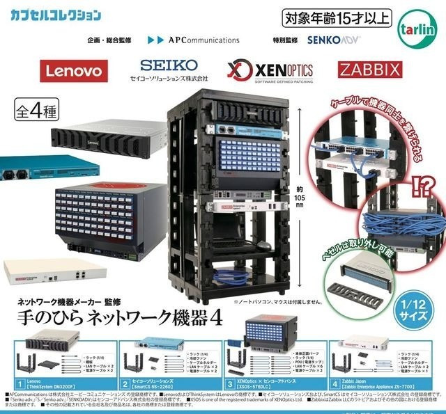 [Capsule Toy]Palm Network Equipment 4 Complete 4 Types set Gacha Japan Mini New