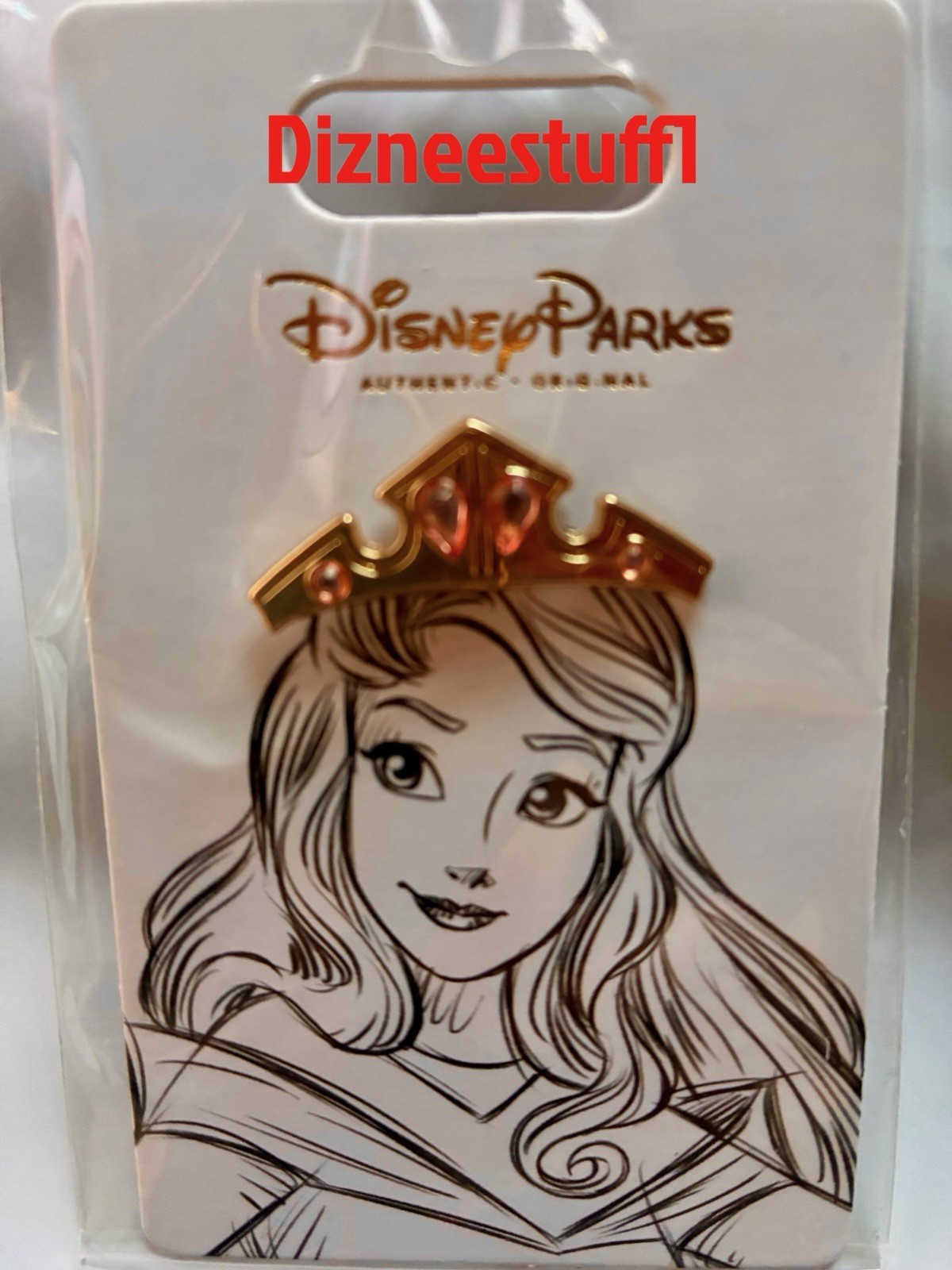 2021 Disney Parks Princess Aurora Sleeping Beauty Crown Tiara Jewels OE Pin NEW