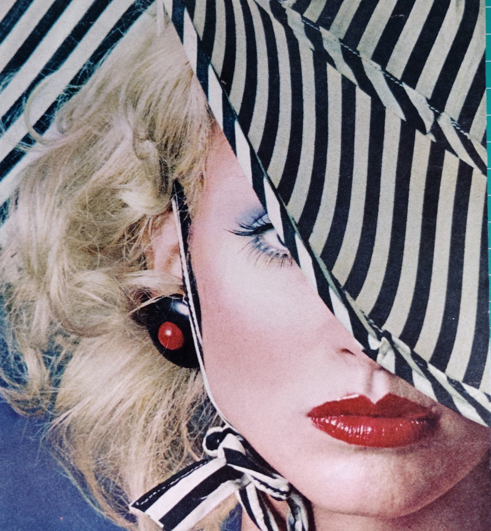 Vintage Retro 2-Pg 1971 Article Bright Lips of Yesterday Red Swooping Hat